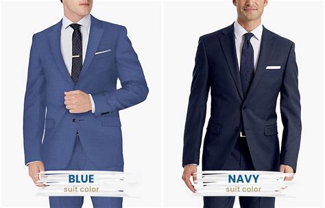 royal blue vs navy suit.